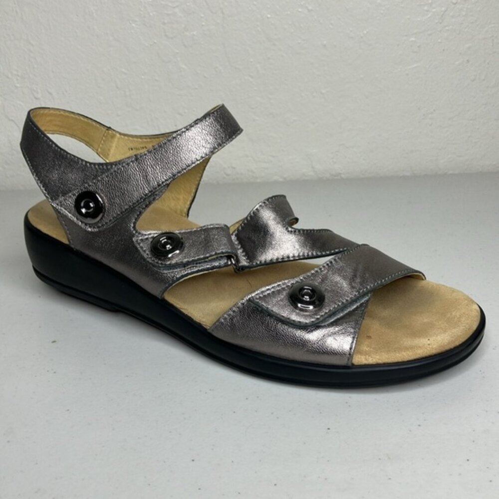 Gravity Defyer Leather Wedge Slingback Comfort Sandals - Picture 2 of 10
